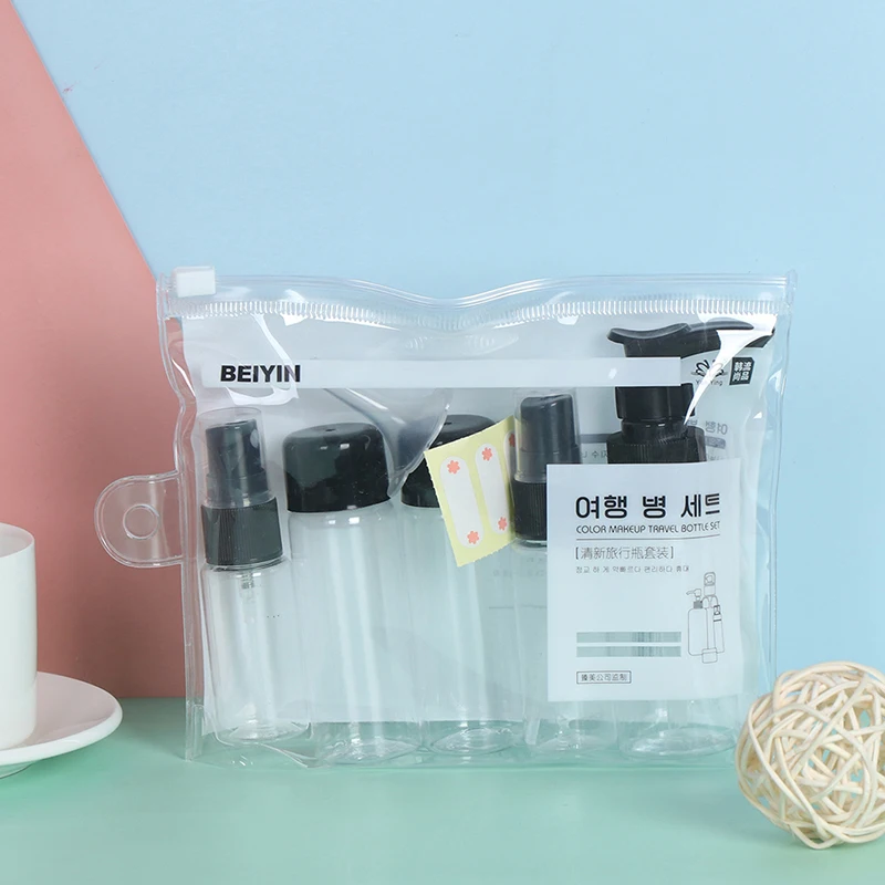 

7Pcs/Set Travel Mini Empty Make Up Container Bottles Cosmetic Face Cream Pots Travel Accessories Empty Make Up Bottle