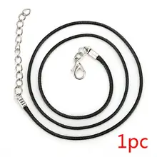 Новое поступление 1 шт. 1,5 мм черное детское ожерелье с веревкой, регулируемое для кулонов, ожерелье для изготовления ювелирных изделий DIY
