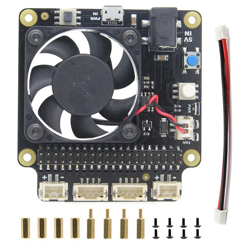 

HOT-For Raspberry Pi X735 Power Management & Auto Cooling Expansion Board With Safe Shutdown For Raspberry Pi 3B+(Plus)/3B/2B+