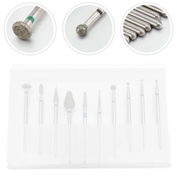 

1 Set/10pcs Practical Durable Round Cones Grinding Nail Drill Bits