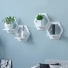 Wall shelf free punching wall-mounted TV background wall hanger bedroom balcony bedside wall creative flower pot stand ► Photo 2/6