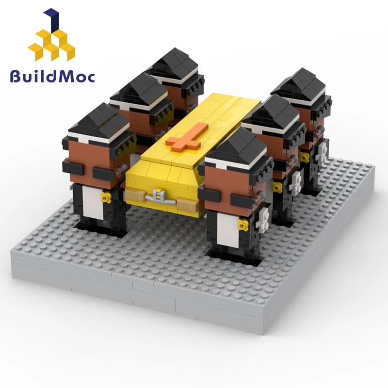 Buildmoc идеи Гана похоронный танец мем команда мужчины с гроб Moc строительные блоки