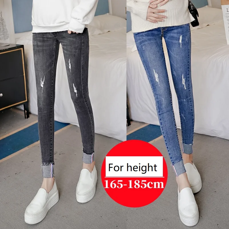 

2020 Tall Pregnant Women Pants Long Version Skinny Jeans Spring And Autumn Trousers Customized Clothes For Tall Pregnant Women