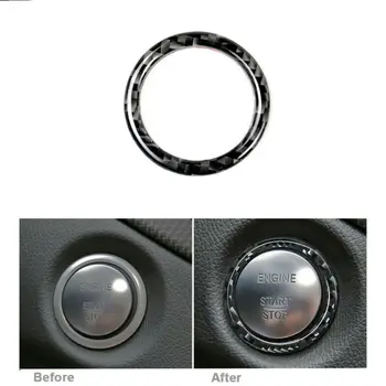 

Engine ​Button Decor Ring Start Carbon Fiber Stop Button Sticker Ring W205