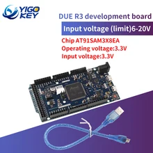 Oficial r3 compatível placa sam3x8e 32-bit braço Cortex-M3/mega2560 r3 duemilanove 2013 para arduino due placa com cabo
