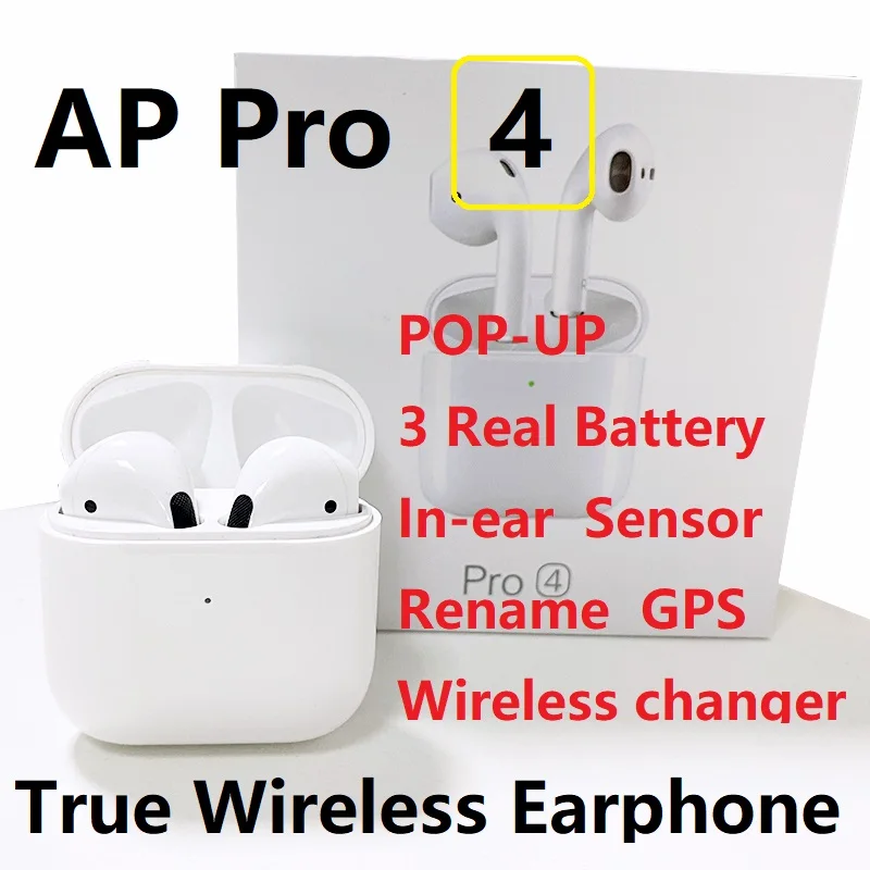 Новая беспроводная гарнитура Airpro 4 TWS Bluetooth наушники модные tws спортивные