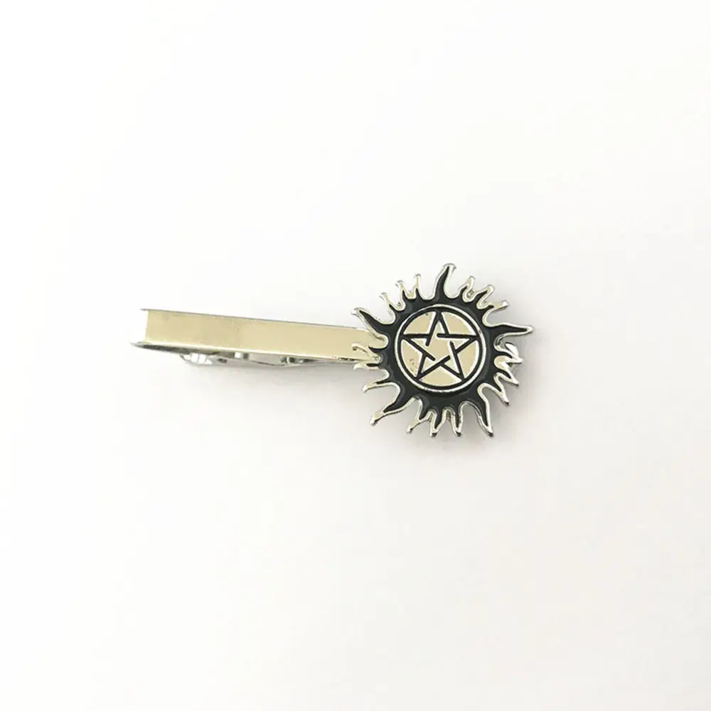 HBSWUI Supernatural Tie Clips High Quality Classic TV Movie Anime Metal Fashion Charm Jewelry Cosplay Gifts for Woman Men | Украшения и