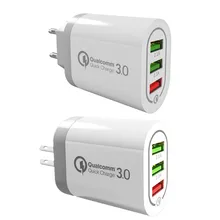 100 шт 18 Вт 3 порта usb Quick Charge 3,0 USB зарядное устройство QC3.0 настенное зарядное устройство для мобильного телефона для i Phone X Tablet EU US QC Быстрая зарядка