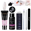 Limegirl Set Poly Nail Gel for Extension Polygels Set Manicure Acryl Gel Varnish Set 15ML Polygels Poly Nail Kit UV Gel Kit 6