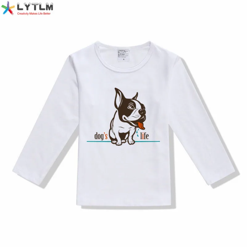 LYTLM/футболки с принтом животных для девочек топы с длинными рукавами для девочек-подростков, зимняя одежда для маленьких девочек рубашки-футболки для подростков, детская одежда для девочек