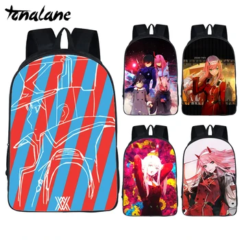 

Darling In The FranXX Backpack School Bags for Teenagers Boys Girls Laptop Backpack HIRO ZERO TWO Harajuku Casual Travel Bags