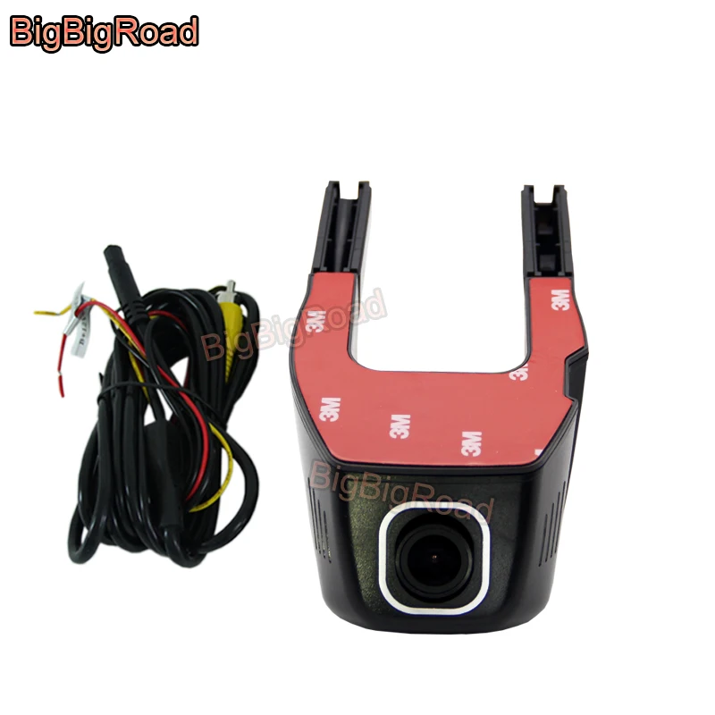 BigBigRoad для suzuki grand vitara приложение управление автомобильный Wifi DVR FHD 1080P Скрытая установка g-сенсор DashCam - Название цвета: Black