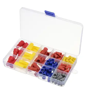 

102Pcs Practical Electrical Wire Connection Screw Twist Connector Cap with Spring Insert Assortment Kit Nut Spring Cap Terminal
