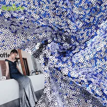 50 см* 130 см красочные синие блестки ткань блестящая ткань для платьев модная одежда Вечерние праздничный Декор