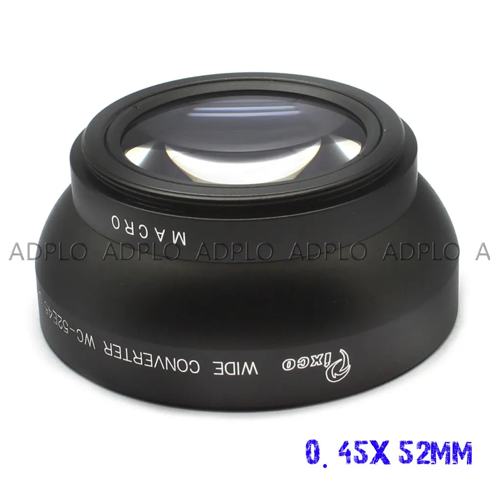 Pixco 52 мм 0.45X супер широкий угол макросъемки резьбы объектива для canon nikon sony PENTAX olympus DSLR DV SLR камеры(черный
