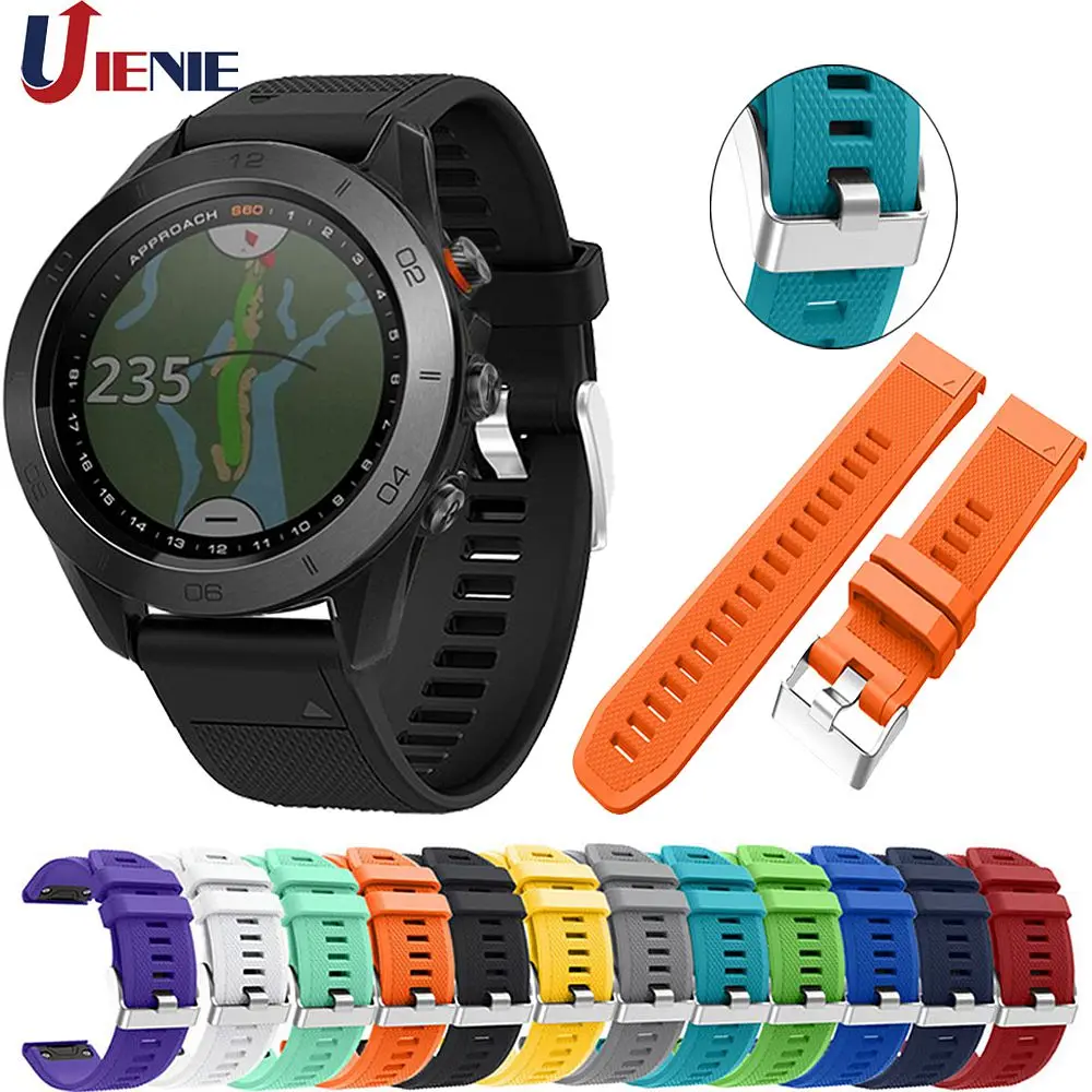 Силиконовый ремешок для часов Garmin Fenix 5/5Plus 22 мм быстросъемный умных с подходом