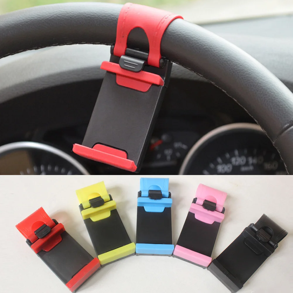  Auto Kit Lenkrad Typ Handy Halter Universal ABS + Silikon Handy Halter einstellbare Handy GPS Halte