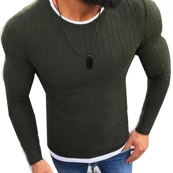 

2020 New Autumn Winter Men'S Sweater Men'S O Neck Solid Color Casual Sweater Men's Slim Fits Brand Knitted Pullovers