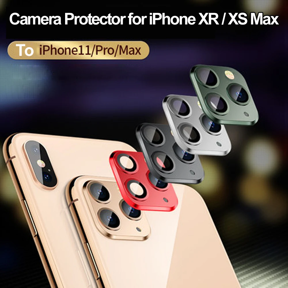 Поддельный объектив камеры Защитная крышка для IPhone X XS Max Замена на IPhone 11 Pro Max Закаленное стекло протектор наклейка пленка чехол