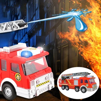 

Fire Truck Toy Light Children Gifts Stretchable Water Spray Interactive Electric Lights Intelligent Development Simulation Model