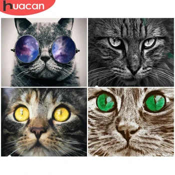 

HUACAN Paint By Numbers Diy Cat Drawing On Canvas Coloring By Number Animal Modern Art Kits For Handpainted Home Decor