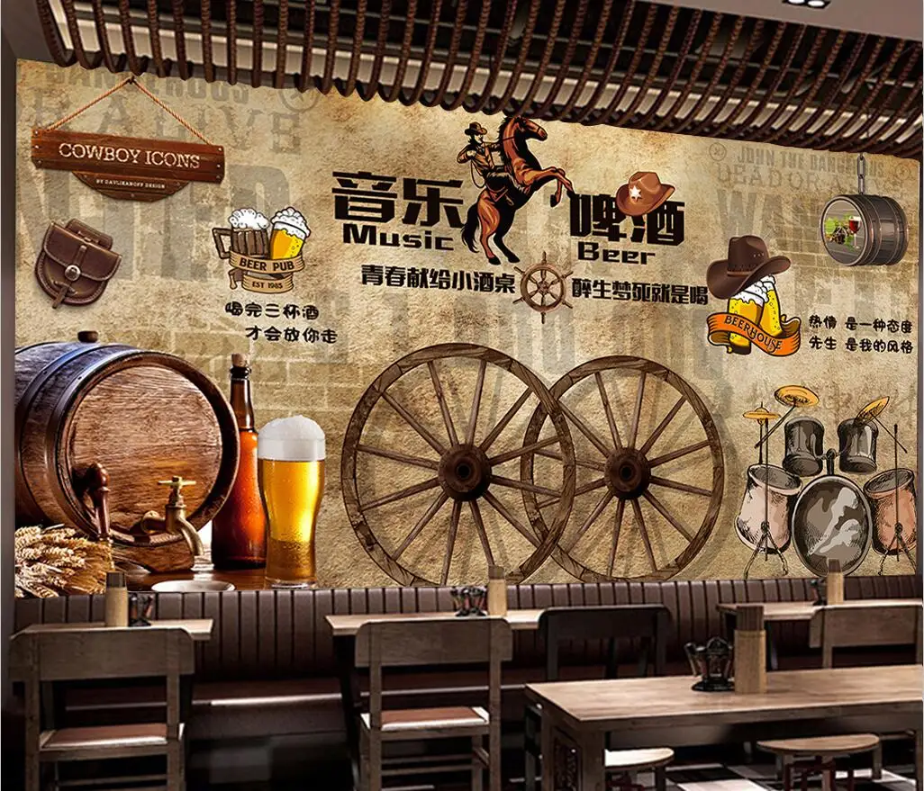 retro tijolo cerveja bar restaurante fundo decoração