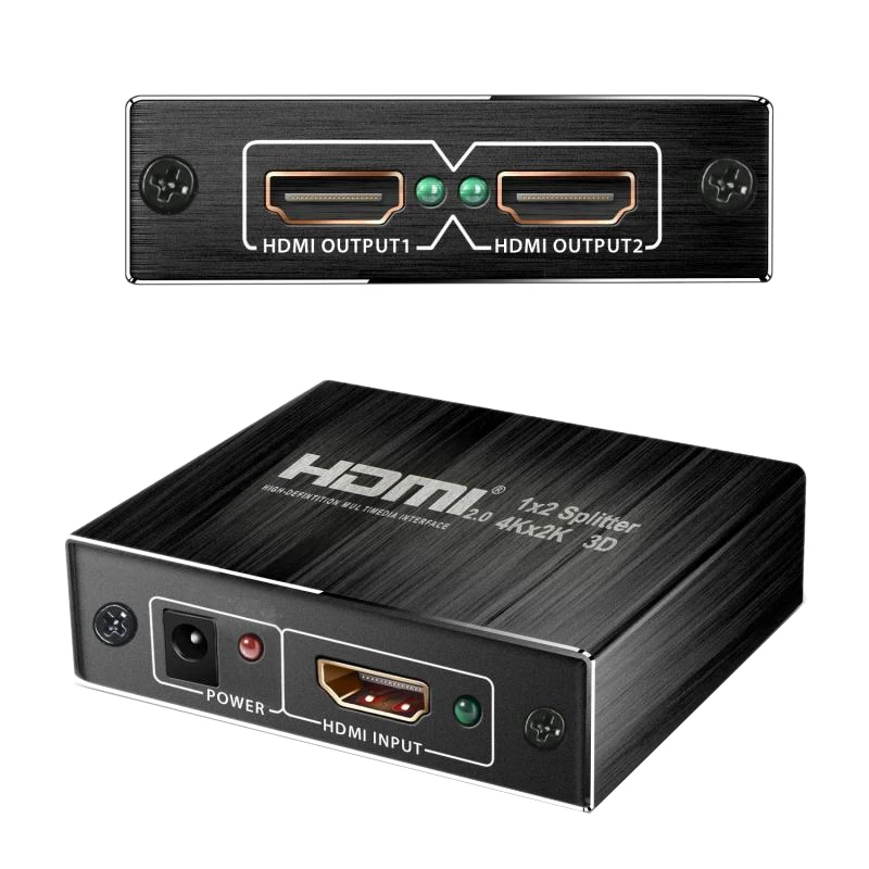 4K 60Hz HDMI 2,0 сплиттер 1X2 сплиттер HDMI 2,0 4K Поддержка HDCP 1,4 UHD HDMI сплиттер 2,0 переключатель коробка для PS4 проектор Us Pl