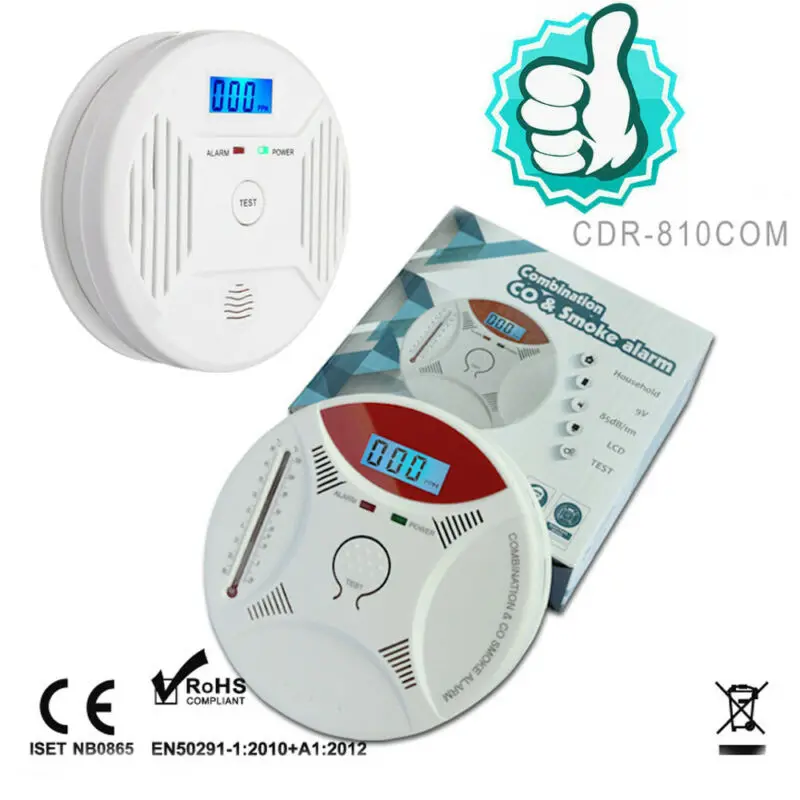 Smoke Alarm CO Carbon Monoxide Detector Poisoning Gas Warning Sensor Monitor New