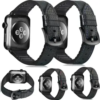 

Leather Rubber Replacement Watch Band for Apple Watch 38mm 40mm 42mm 44mm Wristband Strap for iWatch Band Series 5/4/3/2/1