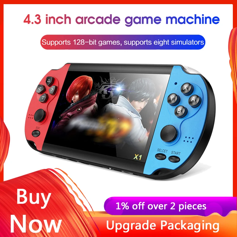 

X1 4.3-inch Handheld Game Console Built-in 10000 Games Video Game Consoles 4.3-inch Classic Dual-Shake Consolas De Videojuegos