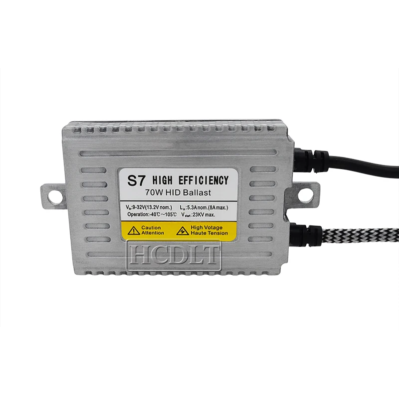 HCDLT 2PCS 70W Fast Bright HID Slim Ballast Xenon DLT S7 12V 24V Replacement Ballast Ignition Block For Truck Headlight Bulb Kit (3)