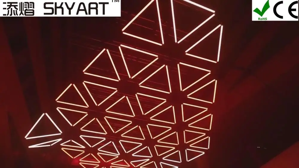 Китай завод красивые сценические эффекты проект dmx лебедка 1,5 м-12 м led кинетическое освещение треугольная труба