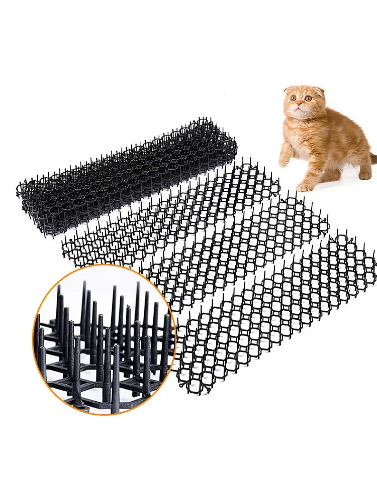 Anti-Cat Dog Garden Prickle Strip Portable Plastic Spike Keep Cats Away Digging Climbing Repellent Mats Supplies 1PCS | Дом и сад
