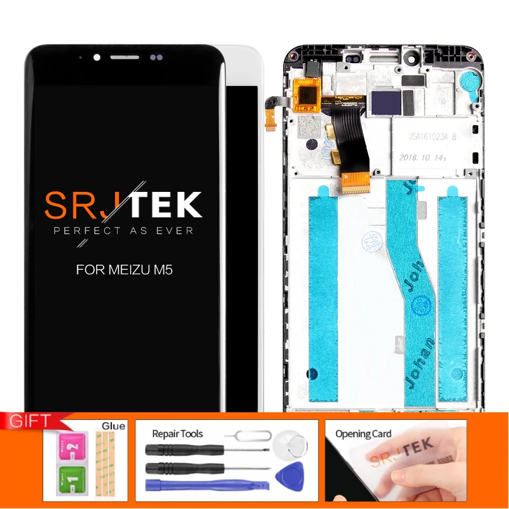 Скидка 5,2 Оригинальный ЖК дисплей для MEIZU M5, сенсорный экран, дигитайзер с рамкой M611H, модуль дисплея для MEIZU M5, Замена ЖК дисплея