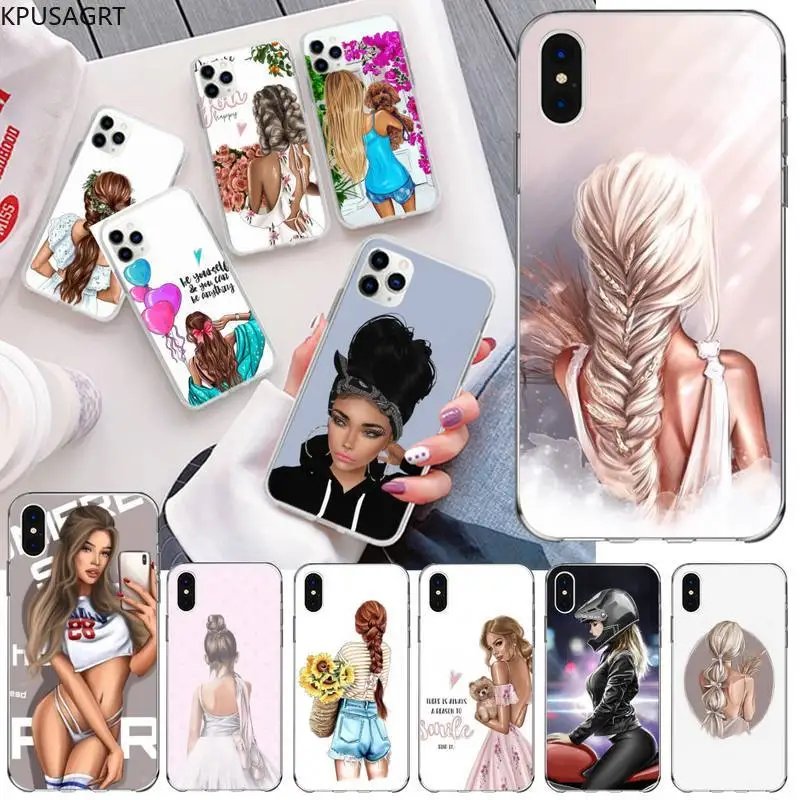 Модный чехол для телефона с красивой девушкой iphone 12 pro max 11 XS MAX 8 7 6 6S Plus X 5S SE 2020