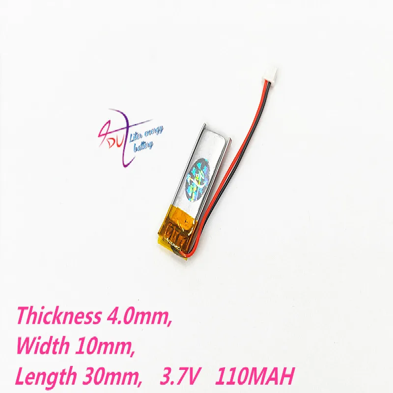 JST ZH 1 5 мм 2pin шт 3 7 V 110mAh литий-полимерная LiPo аккумуляторная батарея 401030 для Mp3 GPS PSP