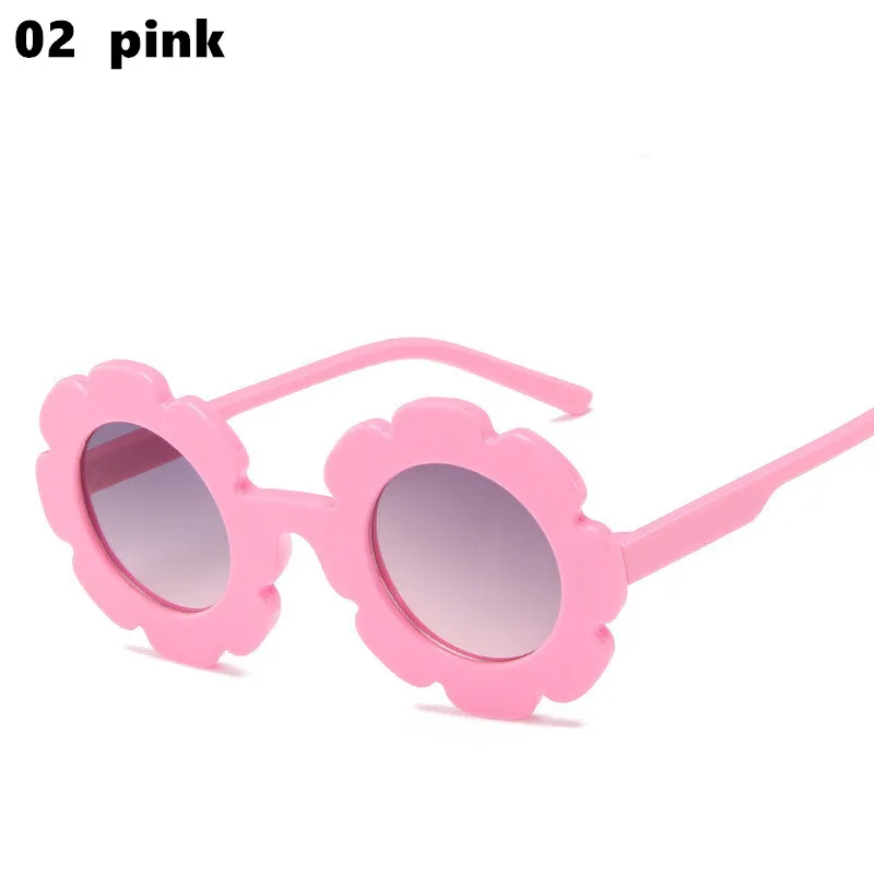 Винтажные очки детские солнцезащитные очки с круглым цветком Gafas детские спортивные солнцезащитные очки UV400 для девочек и мальчиков Oculos De Sol - Цвет линз: NO.2