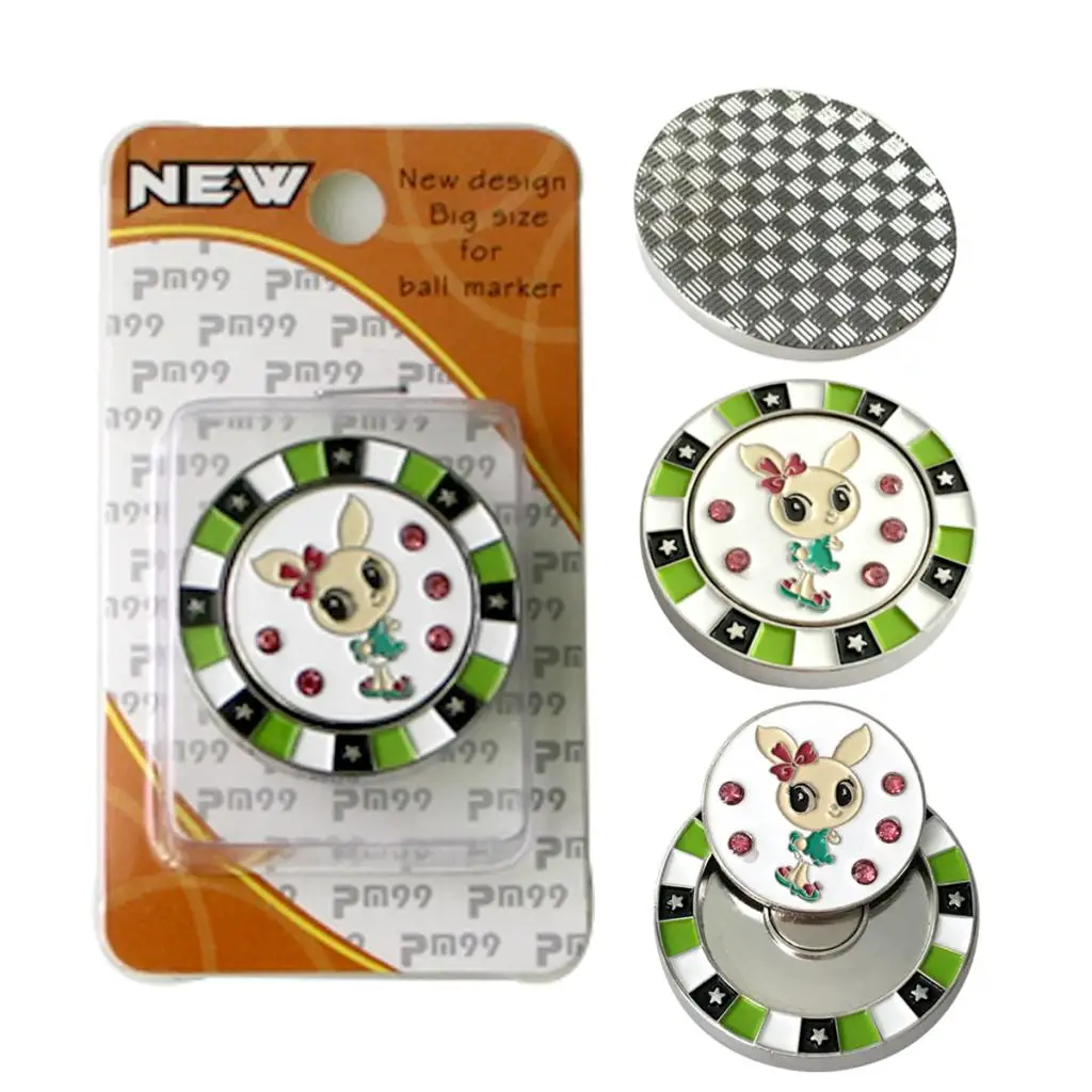 Zinc Alloy Magnetic Golf Hat Clip Ball Marker Cap Visor Ball Position Mark Sign