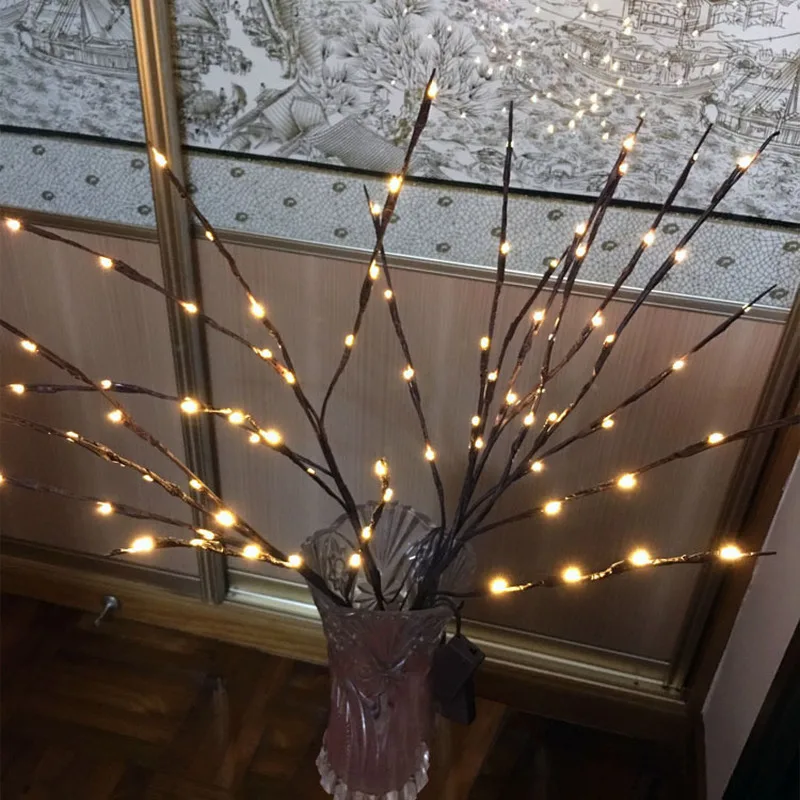 

1Set LED Willow Branch Lamp Floral Lights 20 Bulbs Home Christmas Party Garden Decor Christmas Birthday Gift Gifts Hot Sale