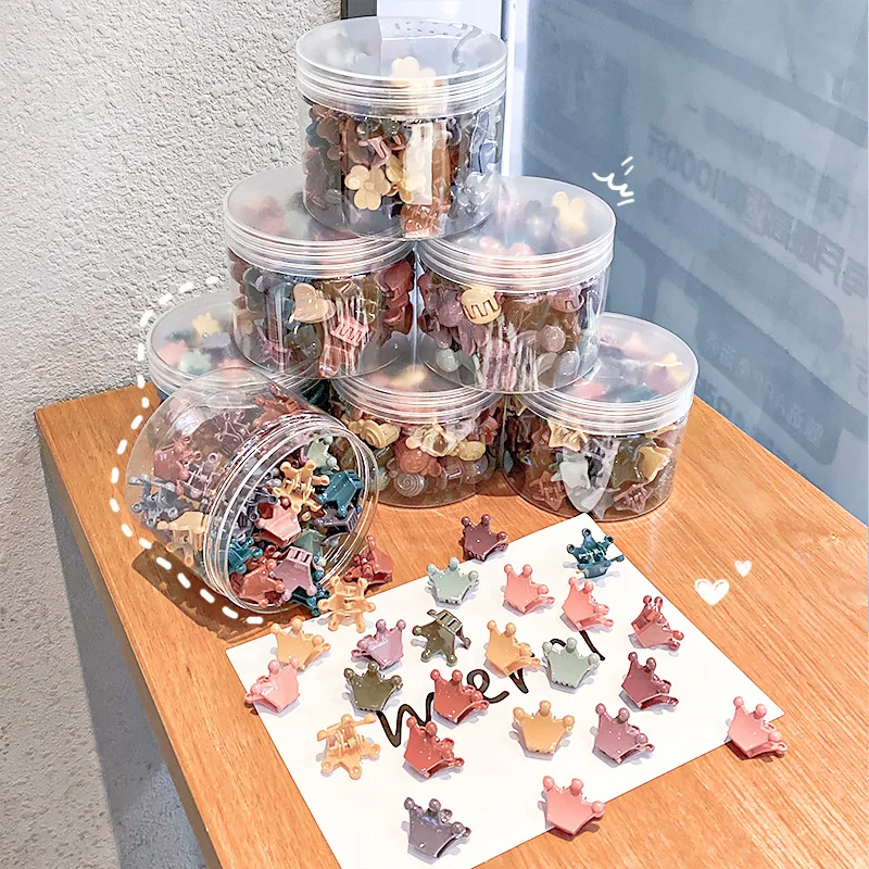 Ruoshui 50pcs Children Cartoon Hair Claws Girls Lovely Hairpins Hair Crab Baby Hair Accessories Hair Clips Headwear Barrettes