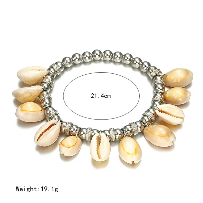 

Europe And America Fashion New Style Unique Shell Anklet Beach Alloy Simple Tassels Anklet