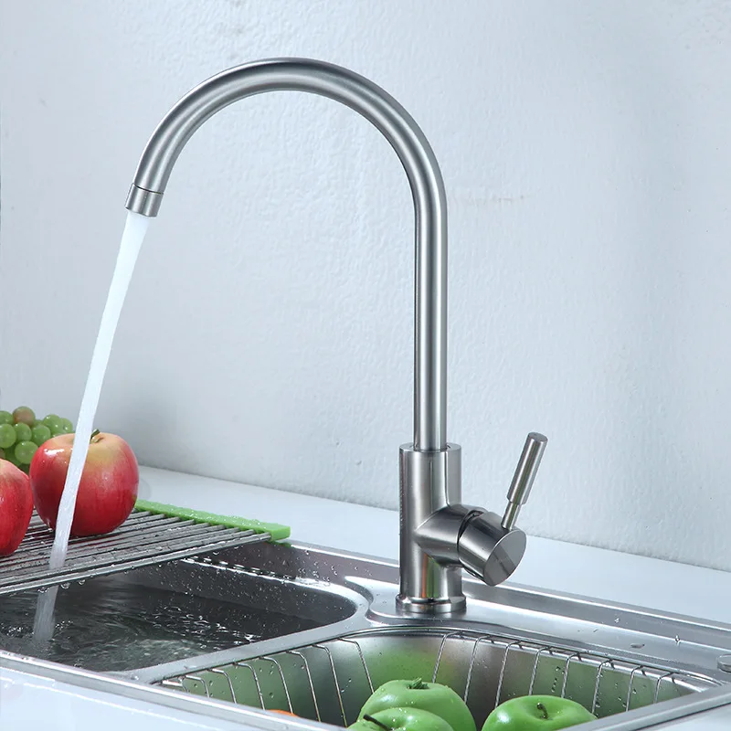 

King Sanitary Ware Kitchen Sanitary Ware Washing Basin Sink Faucet Stainless Steel Mixing Valve Faucet Manufacturers Wholesale