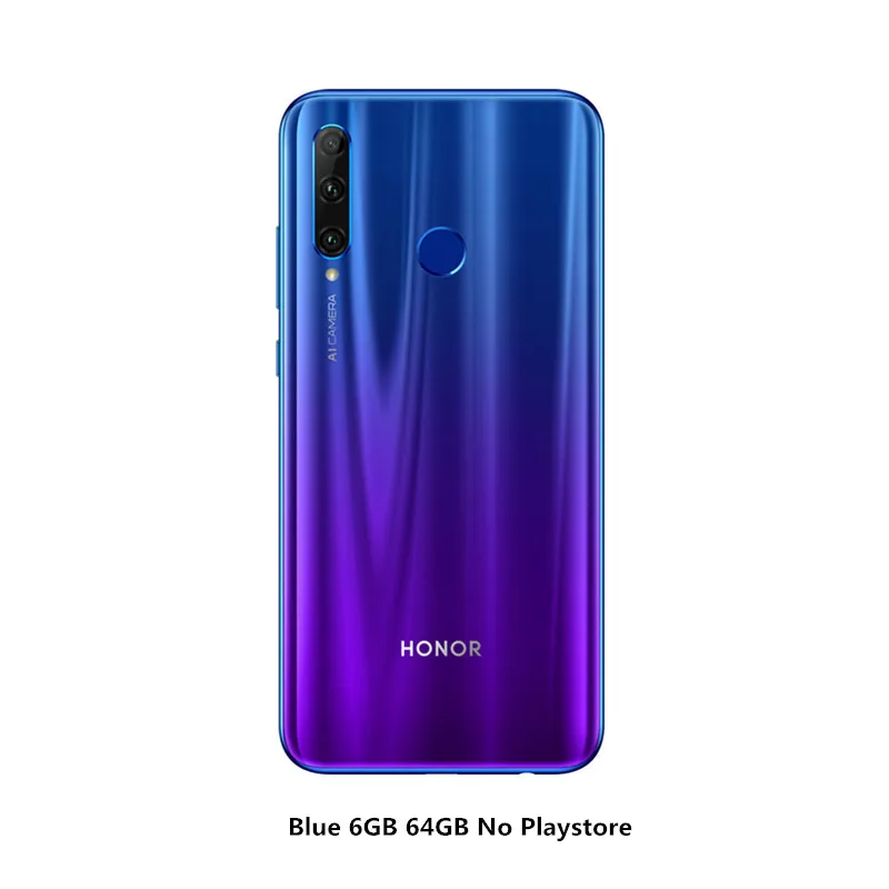 6GB 64GB Blue No P Honor 20i смартфон Kirin 710 Android 9,0 6,21 дюймов 2340X1080 32,0mp распознавание лица отпечаток пальца 3400 мАч 4G LTE мобильные телефоны - Цвет: 6GB 64GB Blue No P