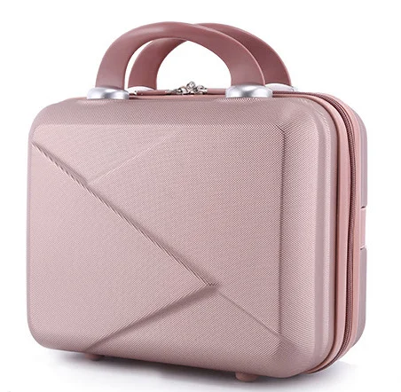 

High Quality Fashion Light Suitcase 14 Inches Mini Zipper Lady Business ABS Cosmetic Bag Suitcase for Makeup Bags Toiletry Bag