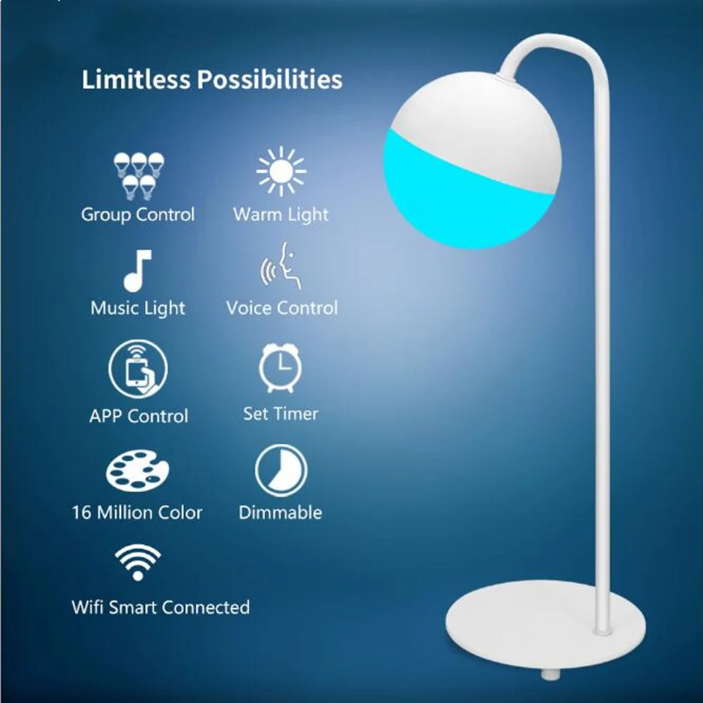 Светодиодный ночсветильник настольная лампа Smart wifi Alexa Google home Tmall с голосовым