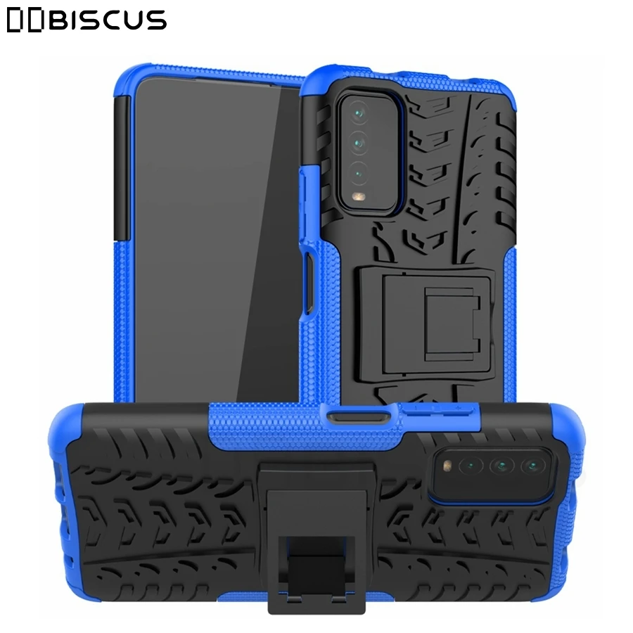 Двойной армированный силиконовый чехол для Xiaomi Redmi 9A 9C 9T Note 9 Pro 9S Mi 10T Lite Poco X3 NFC M3 F2