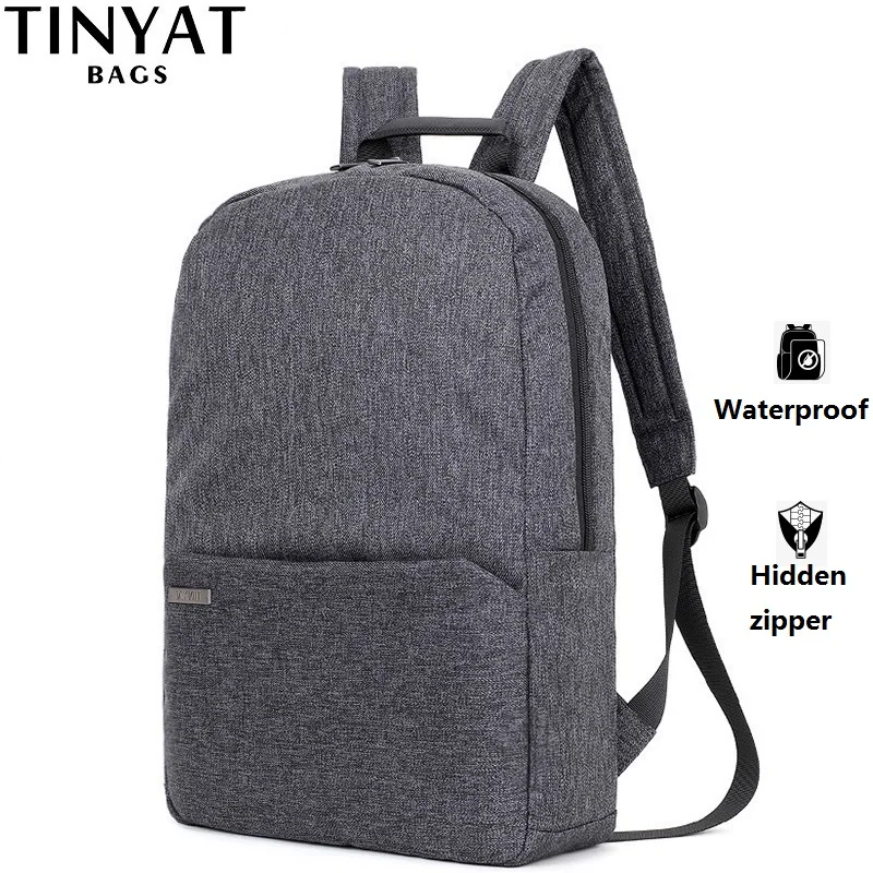 Online Mochila TINYAT para ordenador portátil de 15 Mochila escolar a prueba de agua para adolescentes Mochila de hombros de lienzo
