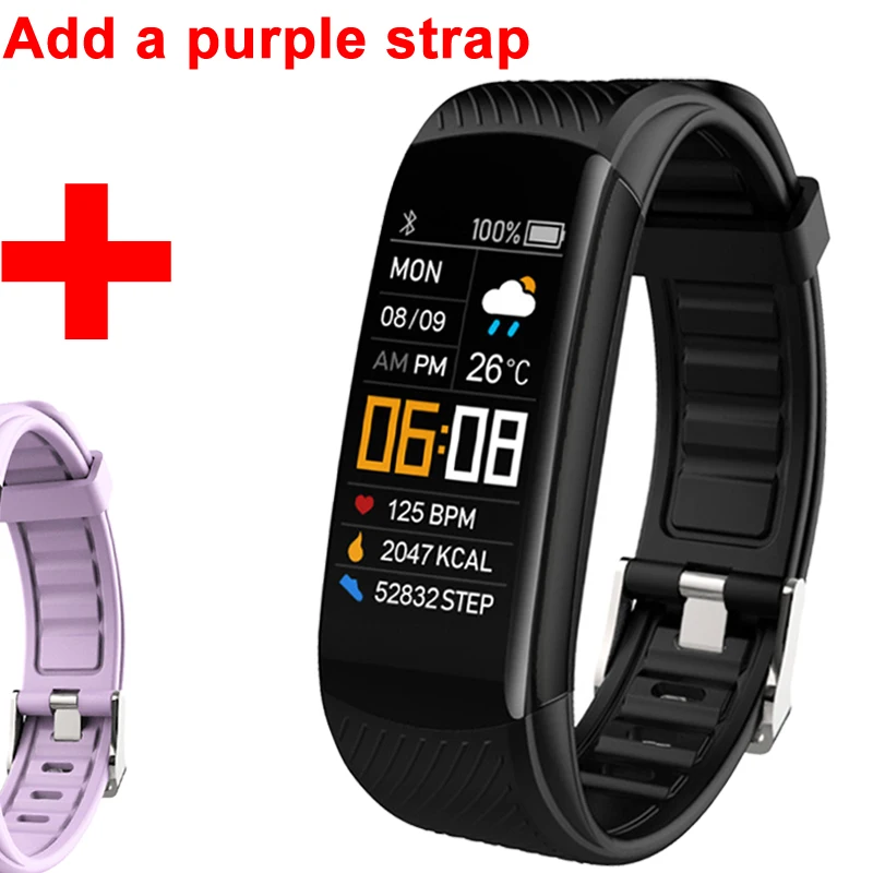 2021 Fitness Bracelet Blood Pressure Measurement Pedometer Smart Band Hear Rate Monitor Waterproof Health Fitness Tracker Watch 