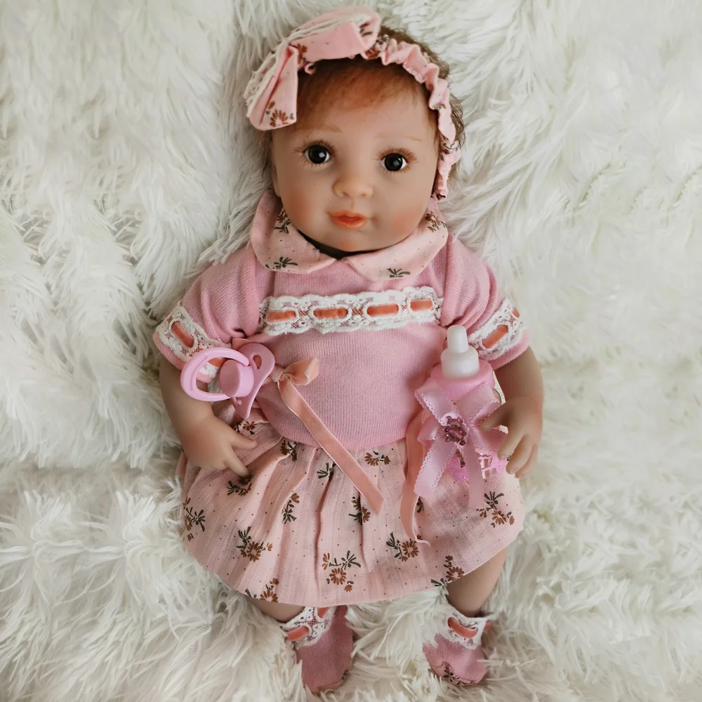 Bebe reborn Мягкая силиконовая Детская кукла 40 см, реалистичные куклы для новорожденных, игрушки для детей, подарок playmate