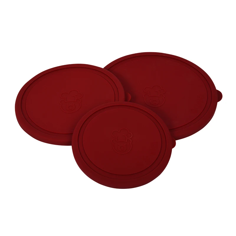 Set of ceramic salad-bowls with lids Oursson BS4087RC/RD of a series CERAMMIC& SILICONE